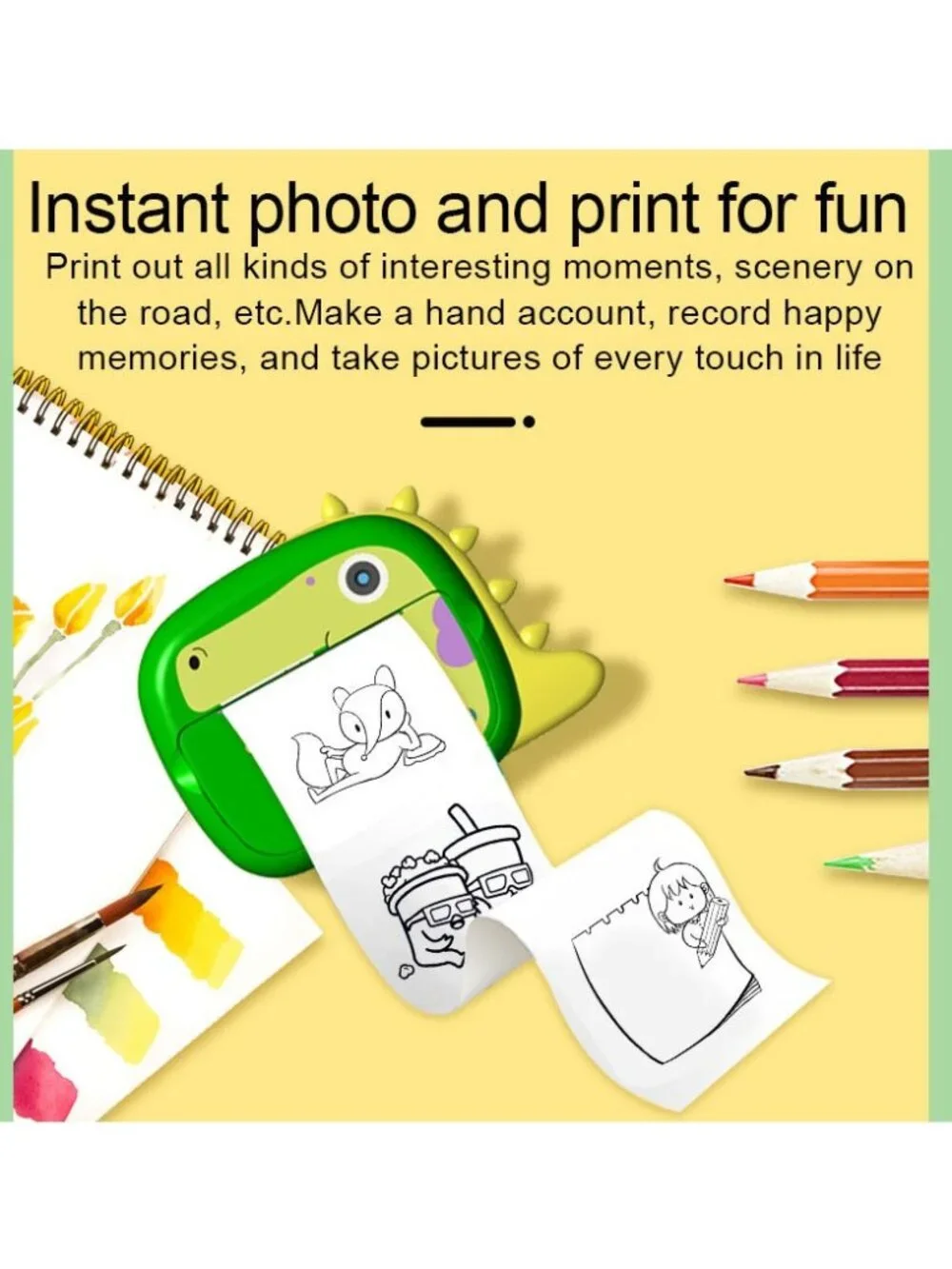WIFI Kids Instant Print Camera Dinosaur - NEW NIB
